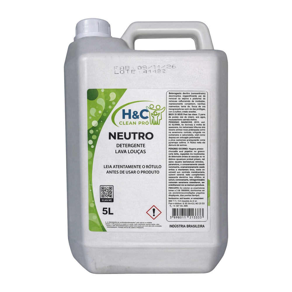 Neutro – Detergente lava louças neutro · 5 L ‑ 20 L