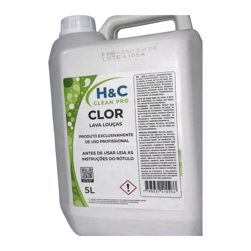 Clor – Cloro lava louças · 5 L ‑ 20 L